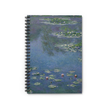 Water Lilies by Claude Monet Spiral Notebook - Ruled Line