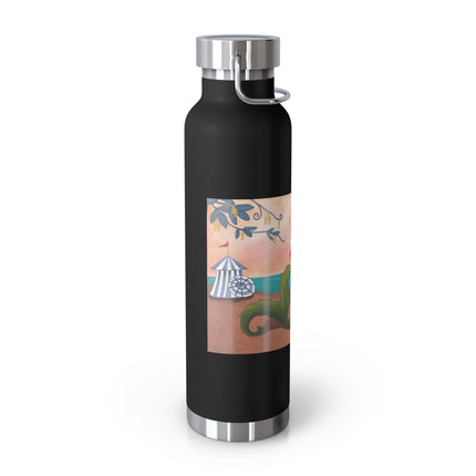 Mermaid with Parasol and Cupid by George Barbier Copper Vacuum Insulated Bottle, 22oz