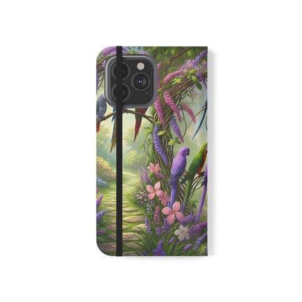 🧚🦜 Lavender-Winged Fairy Flip Case – Dreamy Elegance & Spring Whimsy