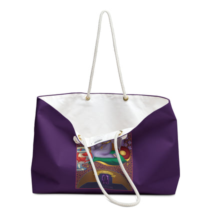 February & Amethyst (from the Gem Series) by Sofia Chiostri Weekender Bag