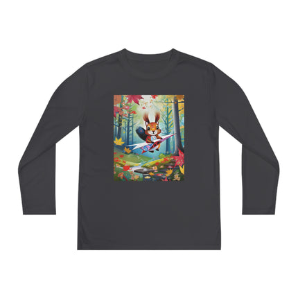 Acorn Aviator Youth Long Sleeve Competitor Tee – Woodland Flight & Whimsical Adventure