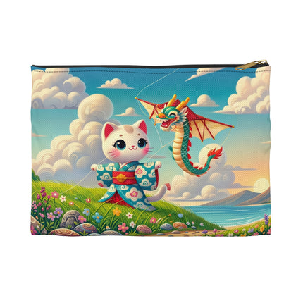 Geisha Kitten and the Dragon Kite Accessory Pouch – Joyful Flight & Dragon Spirit
