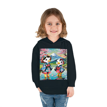 Rainy Day Ducks Toddler Pullover Fleece Hoodie