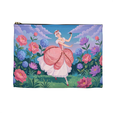 🎭🌸 The Lady Of The Secret Masquerade Accessory Pouch – Art Deco Garden Fantasy