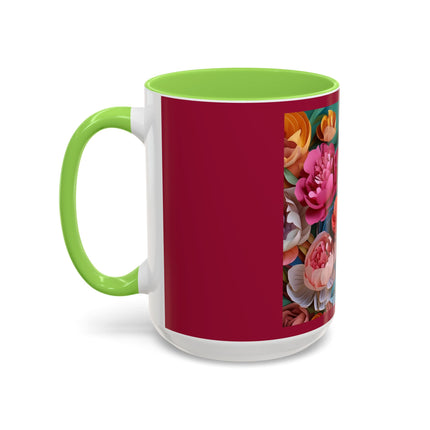 Peonies in Full Bloom Colorful Mugs (11oz, 15oz)
