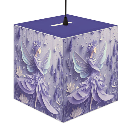 Lavender Fairy Light Cube Lamp