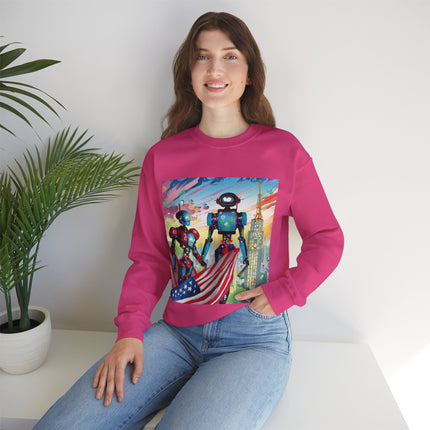 High Fashion Cyberpunk CIA Robots Unisex Heavy Blend™ Crewneck Sweatshirt
