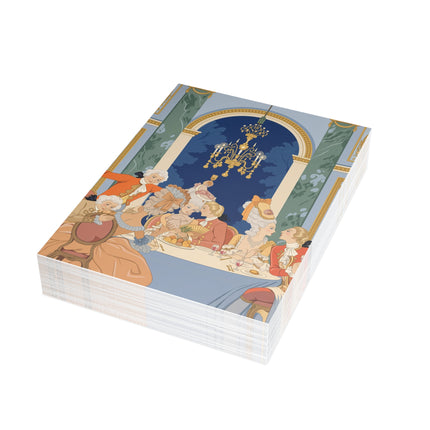 🥂✨ Le Souper Postcards With Envelopes – George Barbier Art Deco French Aristocratic Banquet