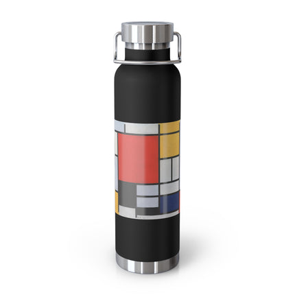 Composition with Red, Yellow, Blue, and Black by Piet Mondrian Copper Vacuum Insulated Bottle, 22oz