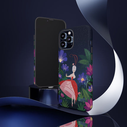 🌺✨ The Lady Of The Starlit Enchanted Garden Phone Case – Art Deco Floral Fantasy