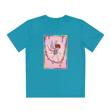 A Playful Fairy Jumps Rope Youth Competitor Tee – Magical Motion & Whimsical Joy