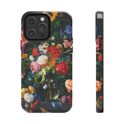 🌺🌙 The Midnight Garden Abundance Phone Case – Art Deco Floral Still Life