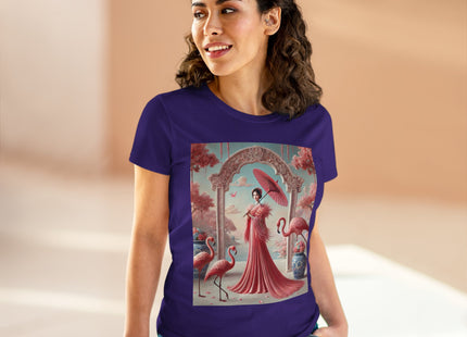 Petals, Porcelain, and Flamingos Cotton Tee