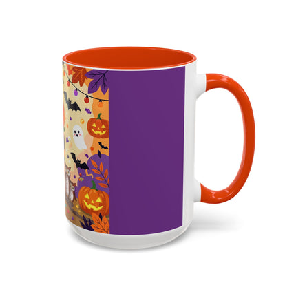 🎃🐈‍⬛ The Pumpkin Child’s Halloween Parade Colorful Mug – Whimsical Storybook Charm
