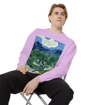 Olive Trees by Vincent Van Gogh Garment-Dyed Sweatshirt