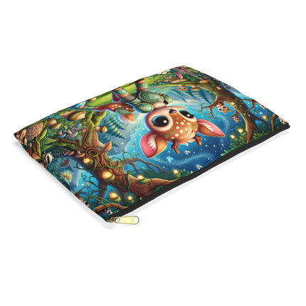 The Fawn Defender Flat Pouch – Woodland Guardian & Gentle Courage