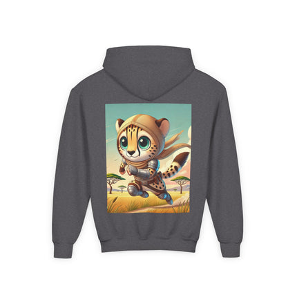 Swift Cheetah Youth Hooded Sweatshirt – Speed, Energy & Bold Adventure