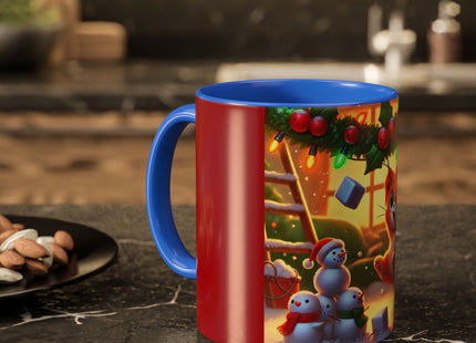 Naughty or Nice Kitten Christmas Colorful Mugs (11oz, 15oz)
