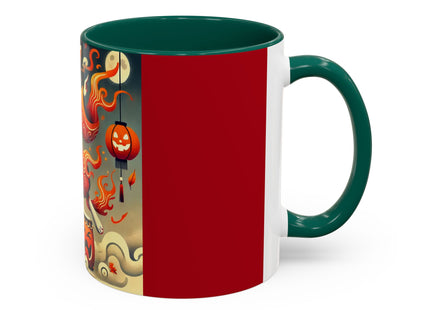 Jack-O’-Lantern Drums & The Kabuki Rabbit Colorful Mugs (11oz, 15oz)