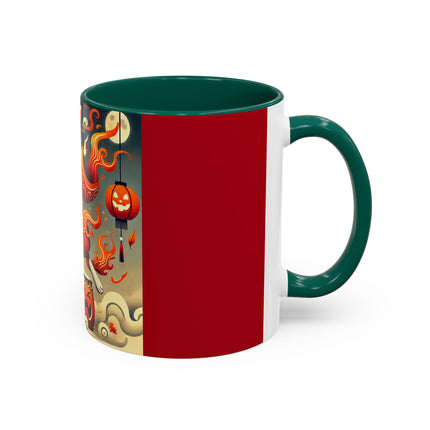 Jack-O’-Lantern Drums & The Kabuki Rabbit Colorful Mugs (11oz, 15oz)