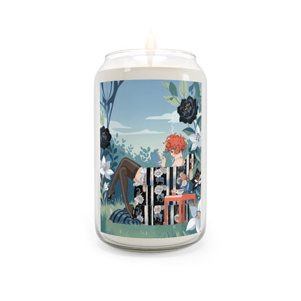 📖🌺 The Garden Reader Scented Soy Candle – Art Deco Floral Whimsy