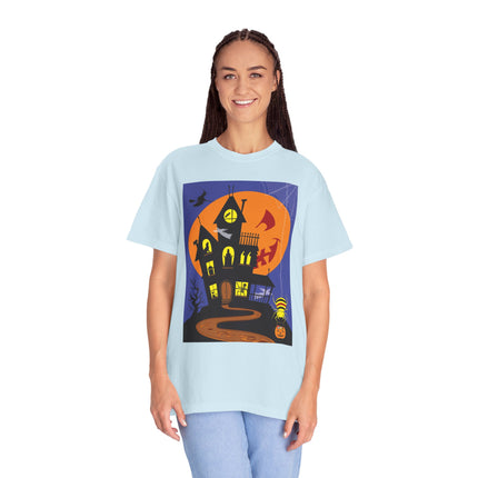 Halloween Night at the Haunted House Unisex Garment-Dyed T-shirt
