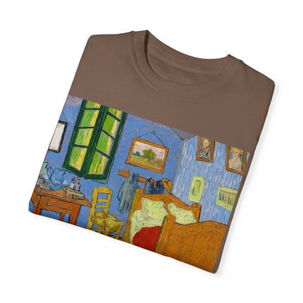 The Bedroom by Vincent van Gogh Unisex Garment-Dyed T-shirt