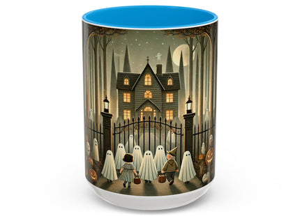 Ghostly Welcome – A Halloween Night Colorful Mugs (11oz, 15oz)