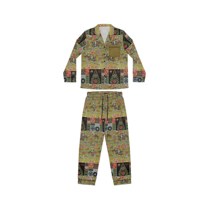 Chinois et Japonais 2 by Auguste Racinet Women’s Satin Pajamas
