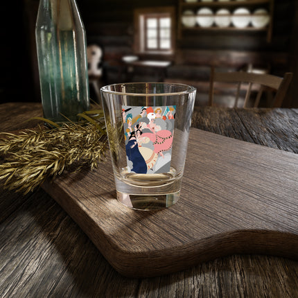 Celestial Masquerade Shot Glass – Theatrical Elegance & Floating Whimsy