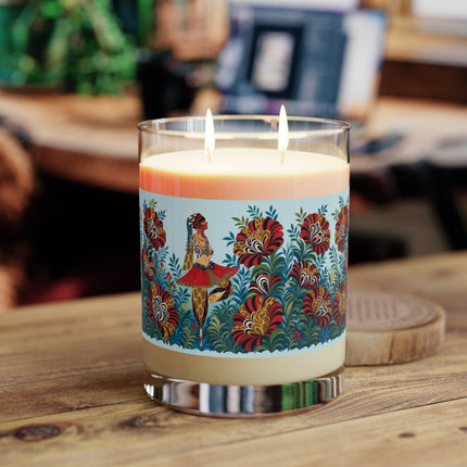 🎭🌺 The Lady Of The Exotic Flower Garden Scented Candle – Art Deco Fashion Fantasy