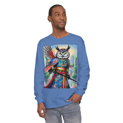 Cyberpunk Samurai Owl Long Sleeve T-Shirt