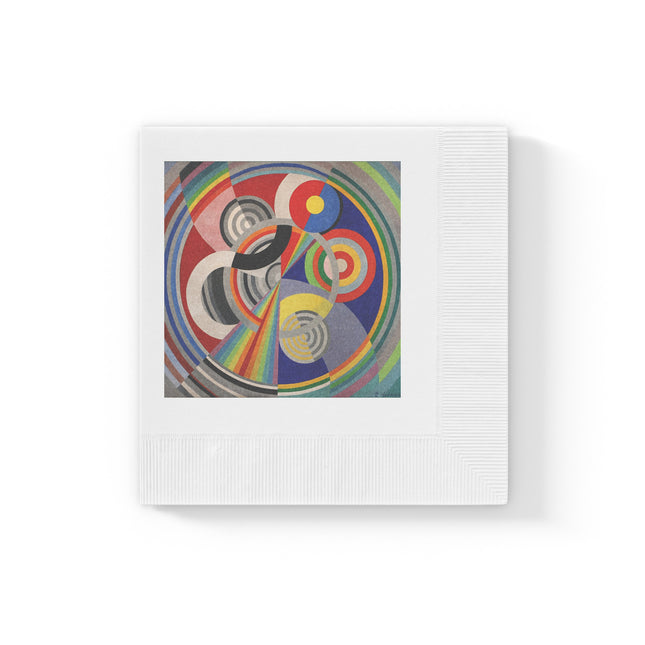 Rythme No. 1 by Robert Delaunay White Coined Napkins