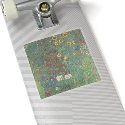 Farm Garden with Sunflowers by Gustav Klimt Kiss-Cut Stickers (4 Sizes)