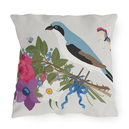 Bluebird & Butterfly Outdoor Pillows – Spring Harmony & Delicate Beauty