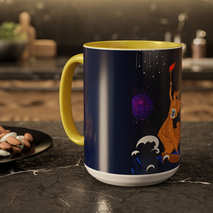Liberty's Triumph Colorful Mugs – Art Deco Glory & Triumphant Spirit