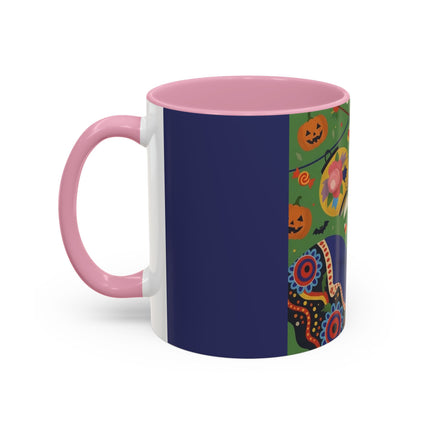 🏮🎃 The Lady Of Halloween Lanterns Colorful Mug – Colorful Art Deco Halloween Charm