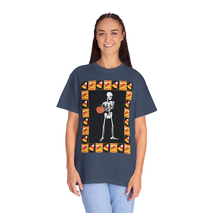 Candy Corn Skeleton Unisex Garment-Dyed T-shirt