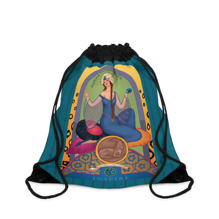 December & Tanzanite Zodiac Drawstring Bag