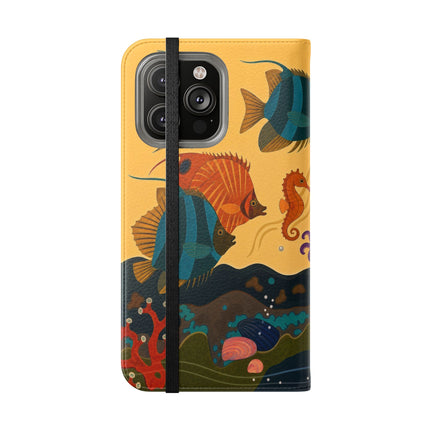 🐚🌊 The Lady Of The Enchanted Pearl Flip Case – Art Deco Undersea Fantasy