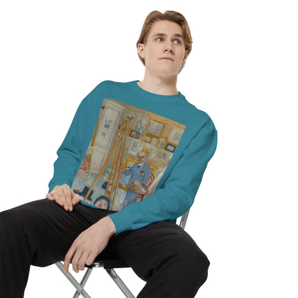 The Skeleton Painter by James Ensor Garment-Dyed Sweatshirt