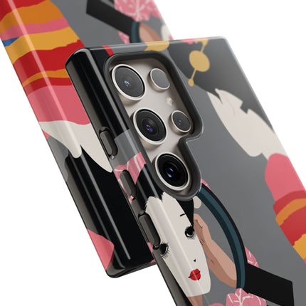 Geisha Mirror Phone Case – Elegant Reflection & Timeless Beauty
