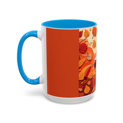 Siamese Cat at an Autumn Harvest Fair Colorful Mugs (11oz, 15oz)