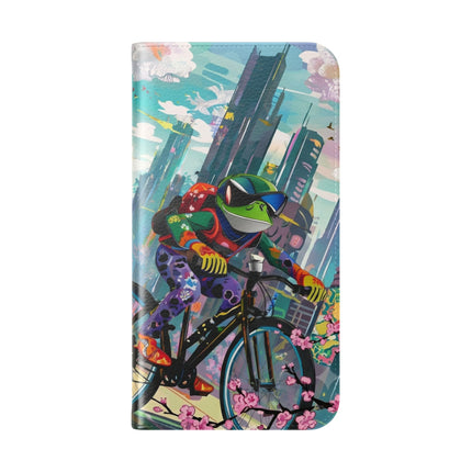 🐸🚵 Cyberpunk Frog Flip Case – High-Tech Adventure & Neon Velocity