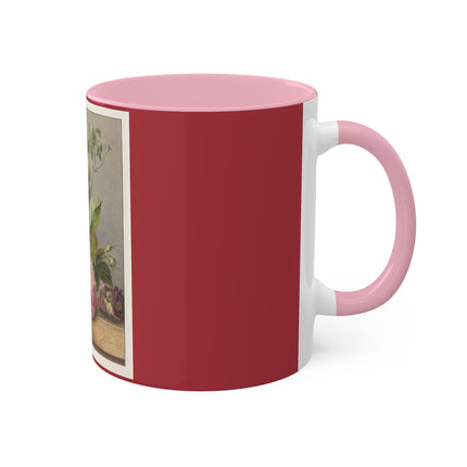 Floral Still Life by Georgius Jacobus Johannes van Os Colorful Mugs, 11oz