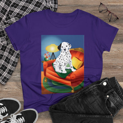 A Dalmatian's Cozy Corner Women's Midweight Cotton Tee