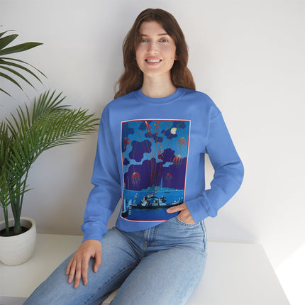 Fireworks in Venice by George Barbier Heavy Blend™ Crewneck Sweatshirt