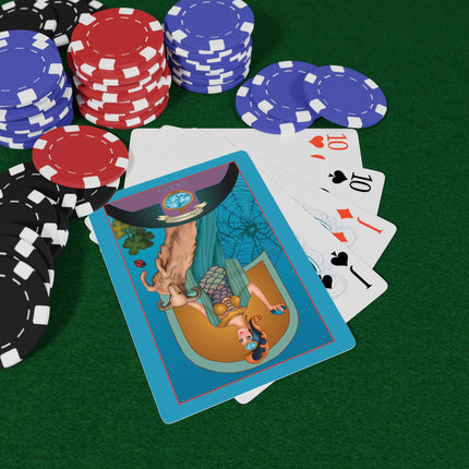 March & Aquamarine (Gem Series) by Sofia Chiostri Playing Cards