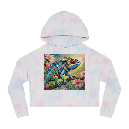 Camouflage Chameleon Cropped Hooded Sweatshirt