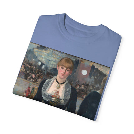 A Bar at the Folies-Bergère by Edouard Manet Unisex Garment-Dyed T-shirt